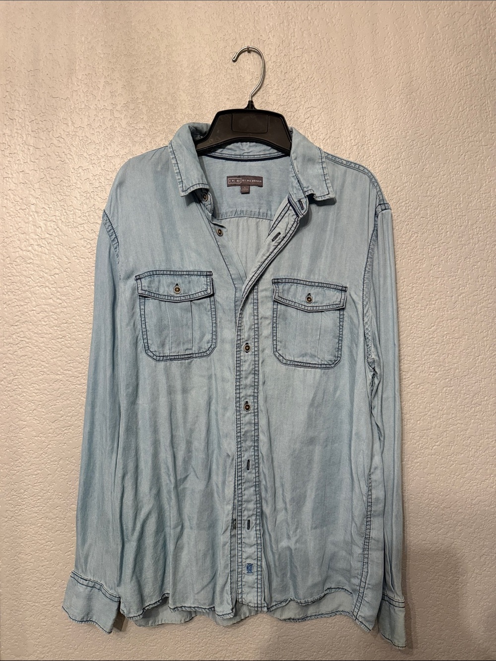 Ike Behar Light Blue Denim Shirt Jacket